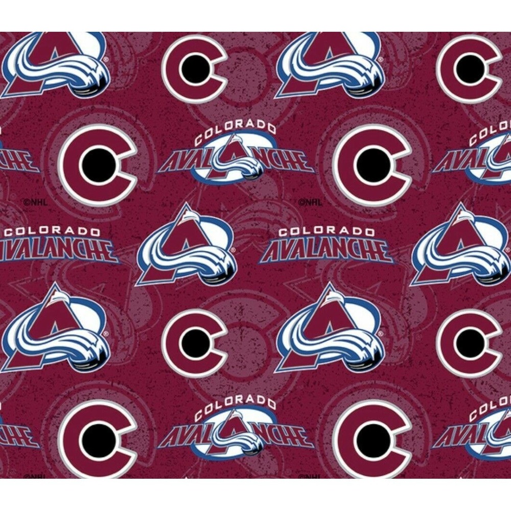 NEW Colorado Avalanche Av's NHL - Logo - Cotton‎ Fabric 1/4 YD 9"x 42" Burgandy!